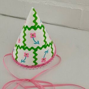 Petite Size Toddler Girls Spring Summer Birthday Party Hat Vintage Fabric